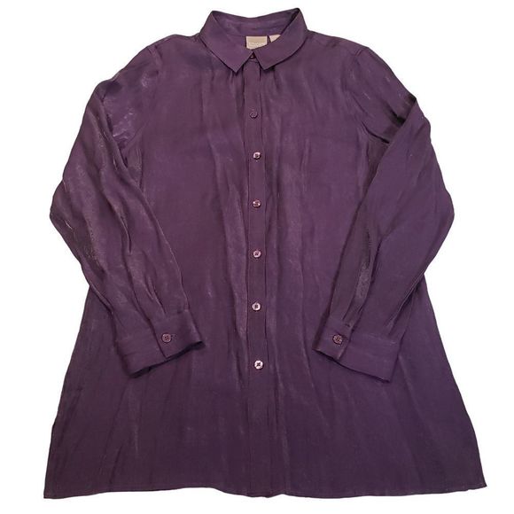 Chico's Tops - Chico's Long Sleeve Button Down Shirt Women's Size 0 / Conventional Size XS